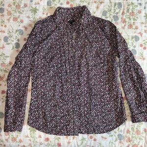 Black Floral Button Up Shirt